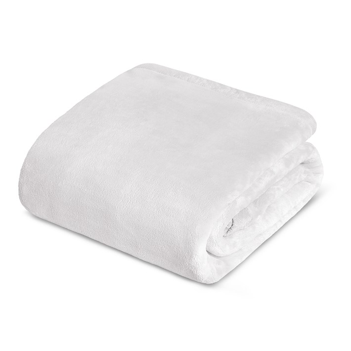 Cobertor The Gallery Branco Gelo 100% Poliéster 520 gramas Importado Bythebed