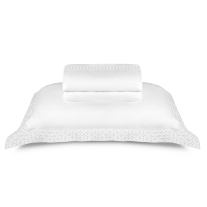 Jogo de Cama Bordado King The Carnegie - Branco